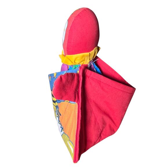 Vintage 1990 Jumpers Cloth Clown Doll – Jingle Bell, Spring Action, Handmade - Picture 6 of 10